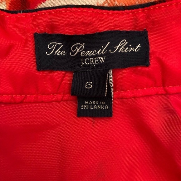 J Crew Factory Pencil Skirt Floral Red Blue White Style 37532 Size 6 - Picture 9 of 16